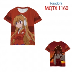 Toradora Anime Cosplay Cartoon Print Anime Short Sleeves T Shirts