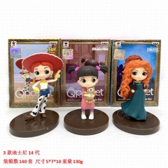 Qposket Series Disney Figure Big Eyes Collection Toys Statue Anime PVC Figures 8cm (set)
