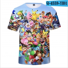 Super Mario Bro Game Cartoon 3D Printing Short Sleeve Anime T shirts