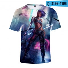 Cyberpunk 2077 Game Cartoon 3D Printing Short Sleeve Anime T shirts