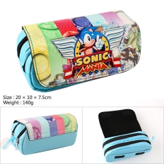Sonic Game Cosplay PU For Student Anime Pencil Bag