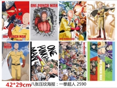 One Punch Man Anime Posters ( 8pcs/set)