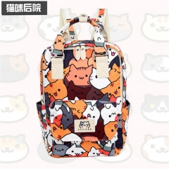 Neko Atsume Cartoon Cosplay For Teenager Canvas Anime Backpack Bag