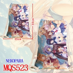 Nekopara Ble-Sided Full Color Handbag Pocket 35X50CM