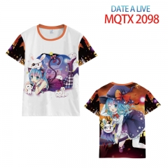 Date A Live Full Printed Short Sleeve Anime T Shirt