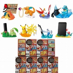 Pokemon Pikachu Japanese Anime Action Figure Toy Manga Toy Set ( 8pcs/set)