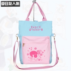 Natsume Yuujinchou Cartoon Multifunctional Portable Cosplay For Teenager Canvas Anime Backpack Crossbody Bag