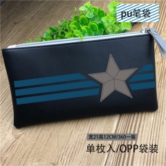 Captain America Cosplay Cute Cartoon Pattern For Student Anime Pencil Bag