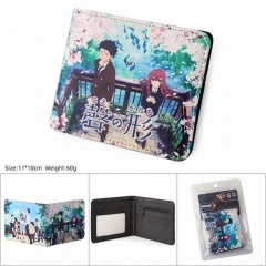 The Shape Of Voice  Cartoon Cosplay PU Folding Purse Anime Wallet