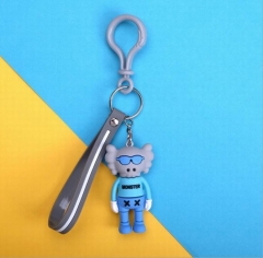 Sesame Street kaws Tide Brand Elephant Gray-1 Unisex Keychain Gift Pendant
