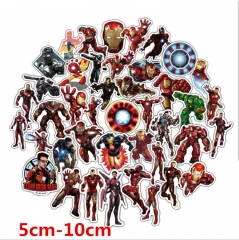 Iron Man Anime Kawaii Stickers Waterproof Stickers 50PCS/set