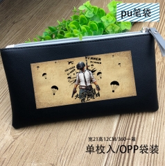 Playerunknown's Battlegrounds Game Cartoon Cosplay For Student PU Anime Pencil Bag