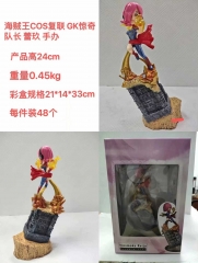 One Piece Vinsmoke Reiju COS Captain Marvel Anime Cartoon  PVC figure Toys 24cm