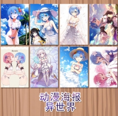 Re:Zero kara Hajimeru Isekai Seikatsu Anime Poster Set Pictures Mixed Random Choices