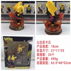 Pokemon Pikachu COS One Piece Vinsmoke Sanji Anime Action Figure Model Toy 18cm