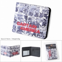 Captain America Movie Cartoon Anime PU Leather Wallet and Purse