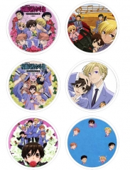 Ouran High School Anime Cartoon 75mm Brooches And Pins 6pcs/set