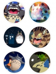 My Neighbor Totoro Anime Cartoon 75mm Brooches And Pins 6pcs/set