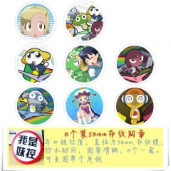 Keroro Anime Cartoon Brooches And Pins 8pcs/set