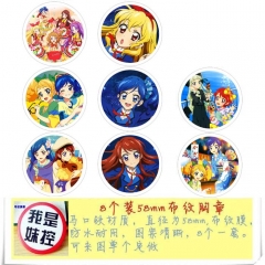Aikatsu Anime Cartoon Brooches And Pins 8pcs/set