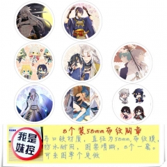 Touken Ranbu Online Anime Cartoon Brooches And Pins 8pcs/set
