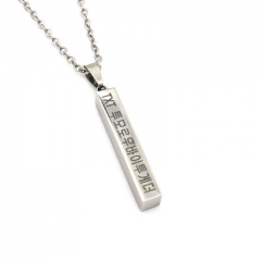 K-POP TXT TOMORROW X TOGETHER Anime Letter Stainless Steel Necklace