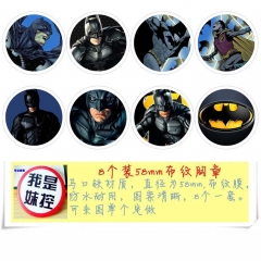Batman Movie Anime Cartoon Brooches And Pins 8pcs/set