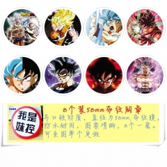 Dragon Ball Z Anime Cartoon Brooches And Pins 8pcs/set