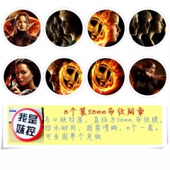 The Hunger Games Anime Cartoon Brooches And Pins 8pcs/set