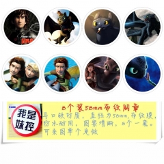 How to Train Your Dragon Anime Cartoon Brooches And Pins 8pcs/set