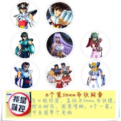 Saint Seiya Anime Cartoon Brooches And Pins 8pcs/set