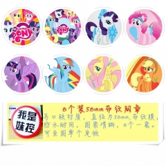 My Little Pony Anime Cartoon Brooches And Pins 8pcs/set