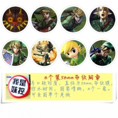 The Legend of Zelda Anime Cartoon Brooches And Pins 8pcs/set