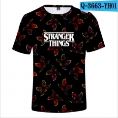 Stranger Things Cartoon Character 3D Printing Short Sleeve T shirts