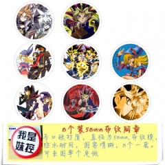 Yu-Gi-Oh Anime Character Cartoon Brooches And Pins 8pcs/set