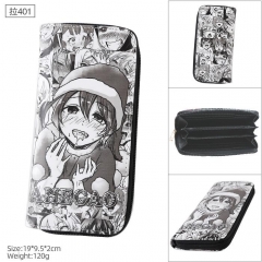 Ahegao Cartoon Cosplay PU Purse Folding Anime Zipper Long Wallet