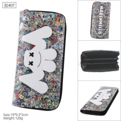 DJ Marshmello Cartoon Cosplay PU Purse Folding Anime Zipper Long Wallet