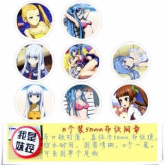 Arpeggio of blue steel Anime Character Cartoon Brooches And Pins 8pcs/set