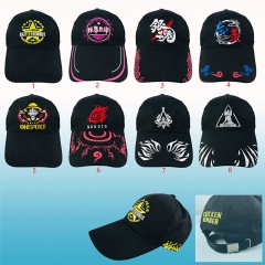 8 Designs Cartoon Cosplay Embroidered Hat Anime Baseball Cap
