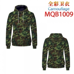 Pattern Full Color Casual Hooded Patch Pocket Coat Hoodie