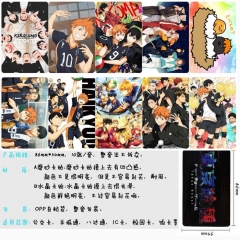 Haikyuu Pattern Anime Cartoon Card Stickers 10pcs/set