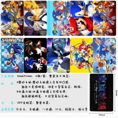 Sonic Pattern Anime Cartoon Card Stickers 10pcs/set