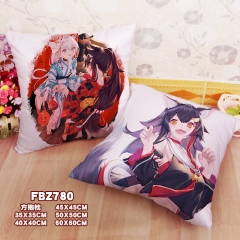 Okami Mio Custom Design Cartoon Cosplay Decorative Chair Cushion Cartoon Anime Square Pillow