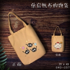 Spirited Away Custom Design Movie Cosplay Canvas Anime Casual Single Shoulder Shopping Bag