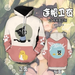 The Legend of Luo Xiaohei Cartoon Color Printing Patch Pocket Hooded Anime Hoodie