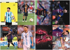 Football Star Messi Anime Posters Set(8pcs a set)