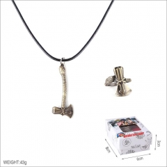 Marvel's The Avengers Movie Cosplay Collection Alloy Anime Necklace and Ring Set