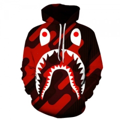 Shark Anime 3D Printed Sweatshirts Anime Hooded Hoodie