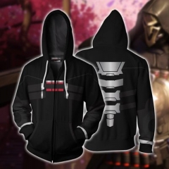 Overwatch Game Cosplay For Adult 3D Printing Anime Hooded Zipper Hoodie