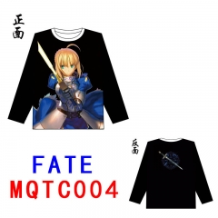 Fate/Stay Night Anime Cartoon Movie 3D Printing Long Sleeve Casual T shirt